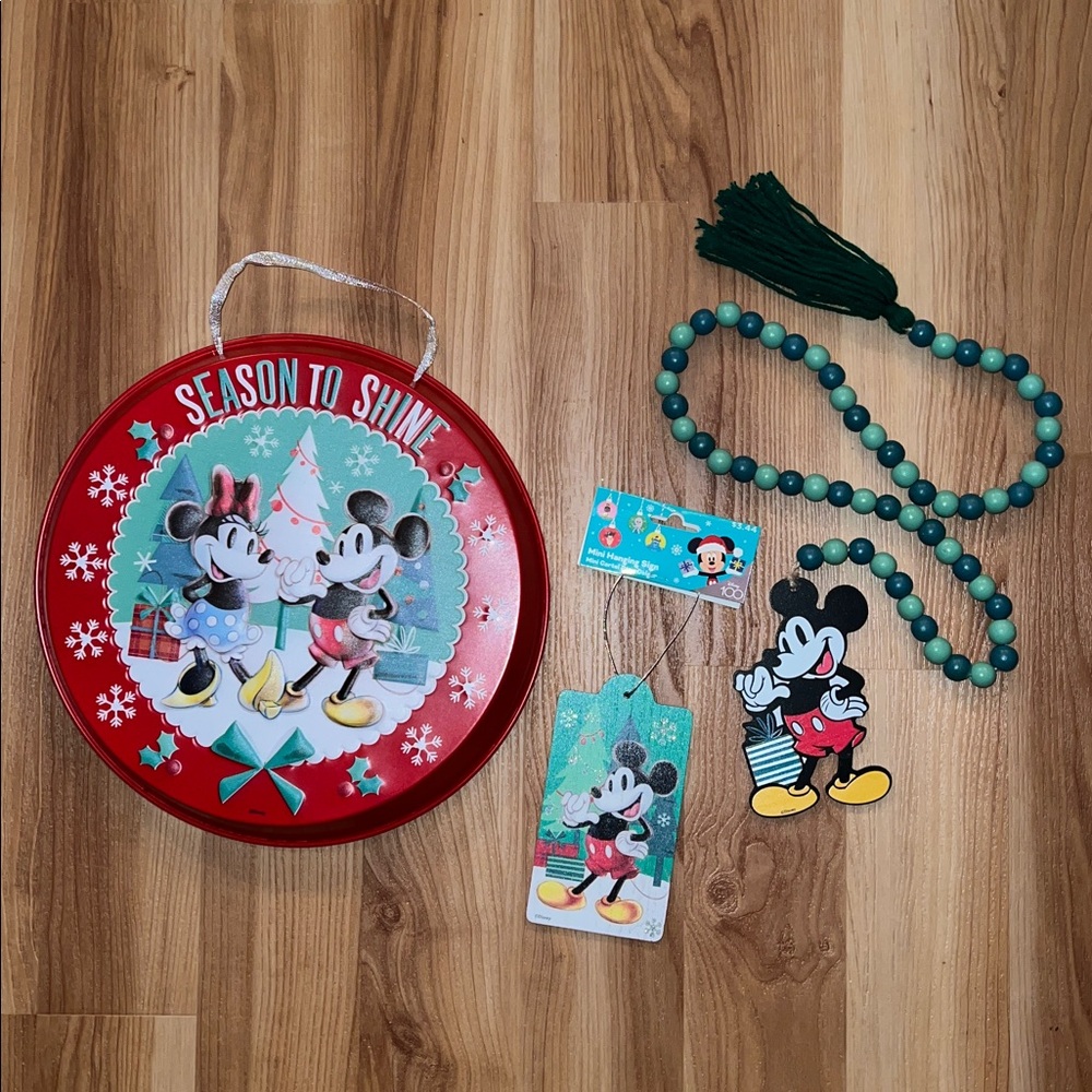 Mickey Mouse & Minnie Mouse Disney Christmas Holiday Decorations Bundle